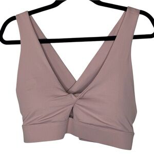 Fabletics Sports Bra Women’s Oasis Twist Mauve Pink Athletic Workout Athleisure